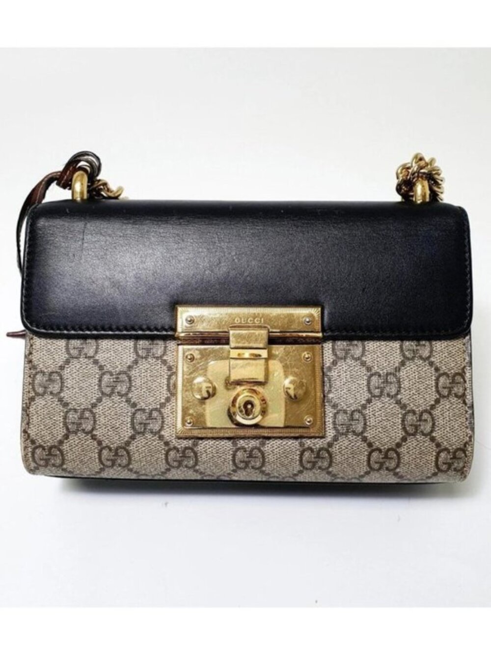 Authentic Gucci Padlock GG Supreme Small Chain Shoulder Crossbody Bag - Picture 2 of 12